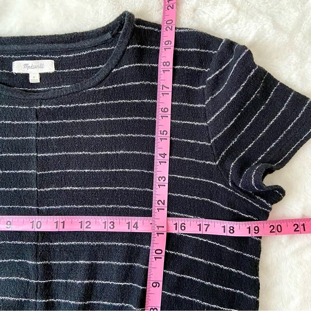 Madewell Black And White Striped Tie-Front Top Size Small - Picture 3 of 5
